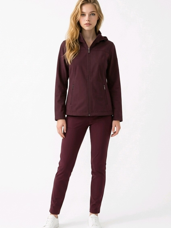 Andrew Marc Jackets & Blazers - Andrew Marc XLG Burgundy Softshell Jacket Detachable Hood Water Repellent